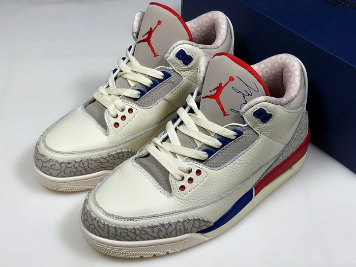 Air Jordan 3 Retro "CHARITY GAME" sail red mens 136064-140